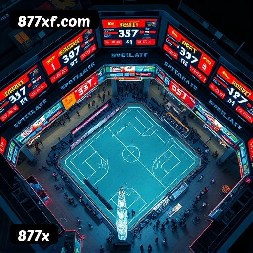 Interface do aplicativo 877x mostrando jogos disponíveis no iOS e Android